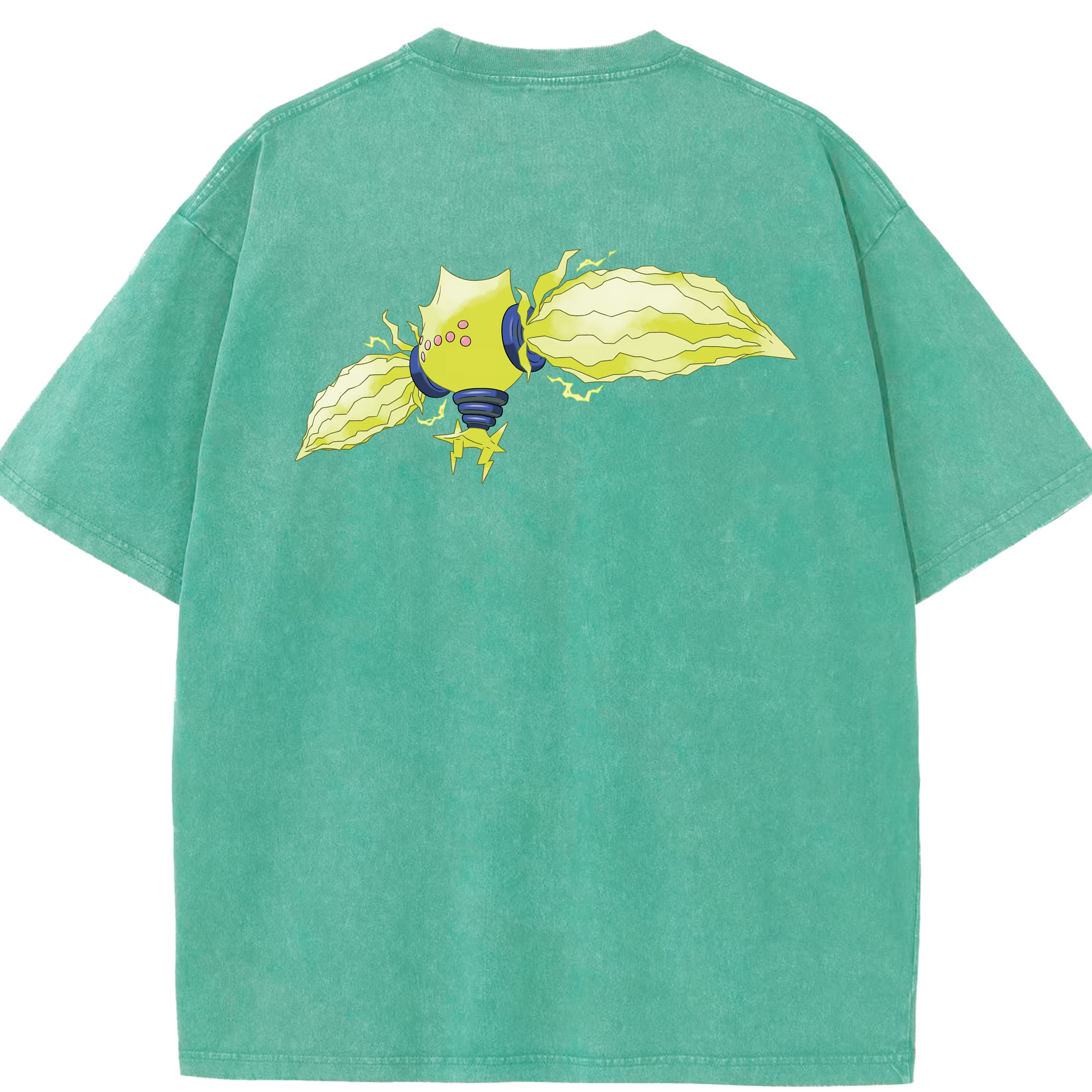 （画像用） ポケットモンスター Pokémon 綿100% ヴィンテージ風 半袖Tシャツ（背面プリント）